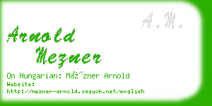 arnold mezner business card